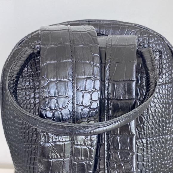 Embossed aligator leather backpack main image 9